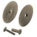 Prime-Line U 10888 Door Hole Cover Plate – Maintain Entry Door Security by Covering Unused Hardware Holes, 2-5/8” Diameter, Antique Brass Plated