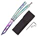 STAINLER legaler Butterfly Trainer – Basilong Trainer – Inklusive E-Book mit Videos zum Tricks Lernen – Butterfly Messer mit Komplett Set von Ersatzteilen, Schraubenzieher und mehr (Regenbogen)