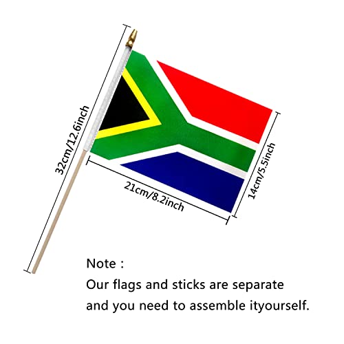 LoveVC 54 Pack Africa African Countries Flags Set on Wood Stick Small Mini Hand Held Flag,5x8 Inch