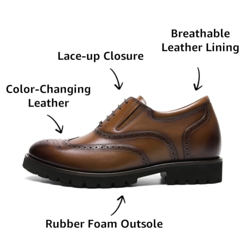 Image of CHAMARIPA Elevator Shoes for Men Brogue Oxford Dress Shoes