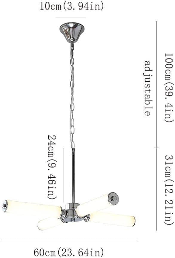Lustre en métal LED réglable pour salon et chambre