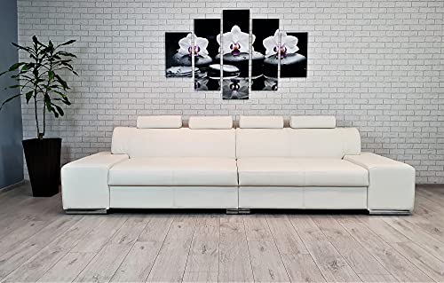 Quattro Meble Weißes Echtleder 4 Sitzer Sofa London 4z mit Kopfstützen Ledersofa Echt Leder Toledo Couch große Farbauswahl !!! Quattro Meble Weißes Echtleder 4 Sitzer Sofa London 4z mit Kopfstützen Ledersofa Echt Leder Toledo Couch große Farbauswahl !!!