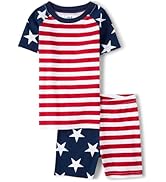 The Children's Place Kids 100% Cotton Short Sleeve Top and Shorts,2 Piece Pajama Set