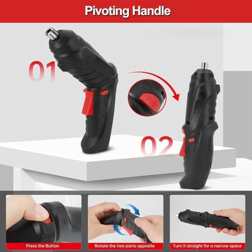 Image of 47 in 1 Electric Screwdriver Set, 3.6V Cordless & Rechargeable, 3.5N.m Max Torque, USB Power Rechargeable Screwdriver with 44pcs Driver Bits, Ideal for Small Projects