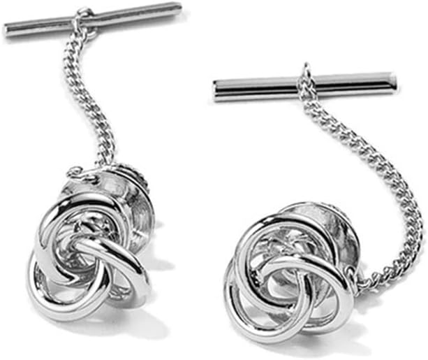 Men's Tie Pin Shirt Creative Three-Ring Weave Thread Ball Small Buckle Pin Tie Clip