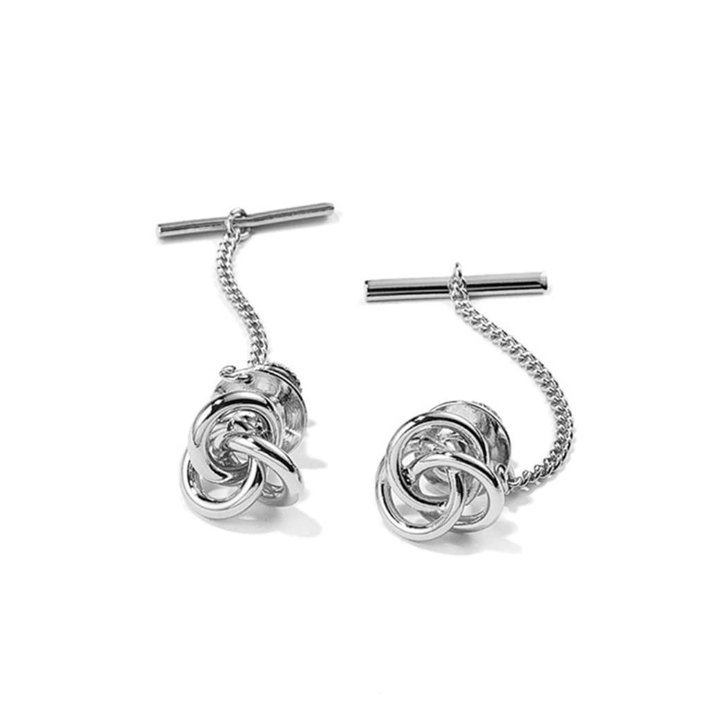 Herren-Krawatten-Pin-Shirt kreatives DREI-Ring-Gewebe-Gewindekugel Kleiner Schnalle Pin Krawatte Clip