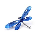 Colorful Resin Dragonfly Brooches Women Vintage Elegant Insect Brooch Pins Winter Coat Jewelry Blue