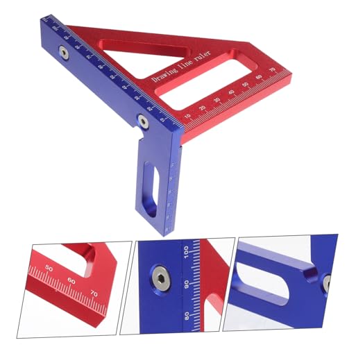 Escuadra medidora angular para carpintería en aluminio miniatura 6