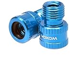 Voxom VAD 1 - Adaptador de válvula Presta a Schrader, Rojo, tamaño único, Unisex, Ventiladapter Vad 1 Blau, Presta zu Schrader Ventil, Azul, Talla única