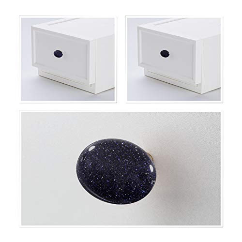 mookaitedecor Set of 4 40mm Blue Sandstone Crystal Drawer Knobs with Screws, Healing Stones and Crystals - Image 4
