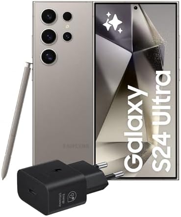 Samsung Galaxy S24 Ultra Smartphone AI, Caricatore incluso, Display 6.8'' QHD+ Dynamic AMOLED 2X, Fotocamera 200MP, RAM 12GB, 256GB, 5.000 mAh, Titanium Gray [Versione italiana]