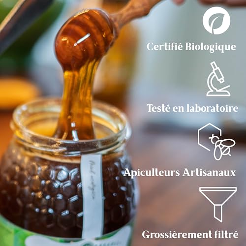 Miel de thym brut bio 1kg non pasteurisé notes herbacées - 3