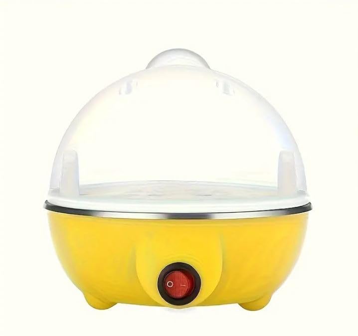 Multi-Function Egg Poacher and Steamer, Kitchen Breakfast Machine, Egg Cooker for Hard, Soft, and Poached Eggs, Kitchen Appliances (White) (Yellow)-picture-10