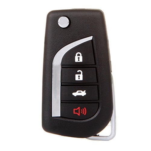 SELEAD Flip Key Fob 4 Buttons Keyless Entry Remote fit for 2011 Toyota
