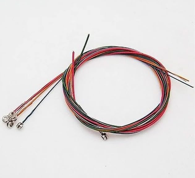 Coloridas 6 cuerdas de acero de colores arcoíris para guitarra de 6 cuerdas, cuerdas de guitarra, cuerdas de guitarra acústica, cuerdas de acero de repuesto para guitarra acústica Cuerdas de guitarra acústica