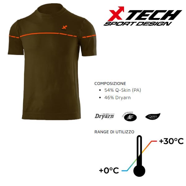 T-Shirt Traspirante Olimpic Green tg L/XL