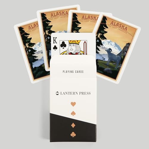 Lantern Press Naipes Poker Alaska The Last Frontier miniatura 6