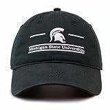 Michigan State Garment Washed Bar Hat - Embroidered NCAA Cap Green