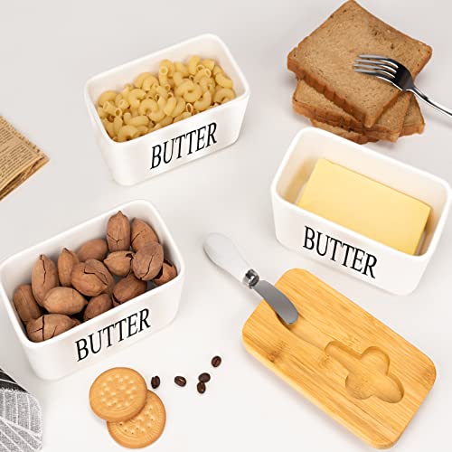 image for ADIVEE Butter Dish for Canada 1 Pound Brick of Buter, Airtight Porcela