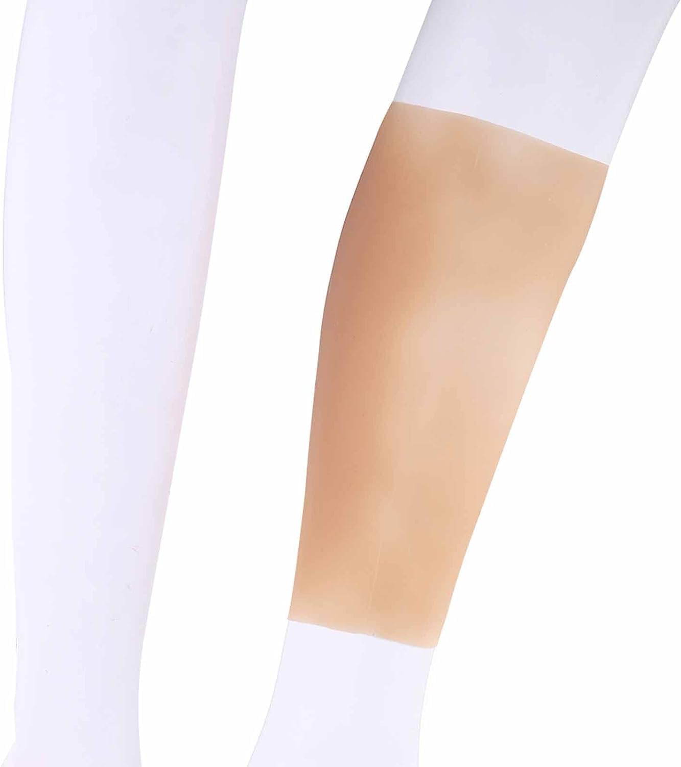 Silicone False Calf, 1 Pair Realistic Silicone Leg Enhancement Calf Pads Arms Sets Silicone Leg Enhancer Realistic Fake Calf for Crooked Or Thin Legs Arms Scar Cover Sleeves.