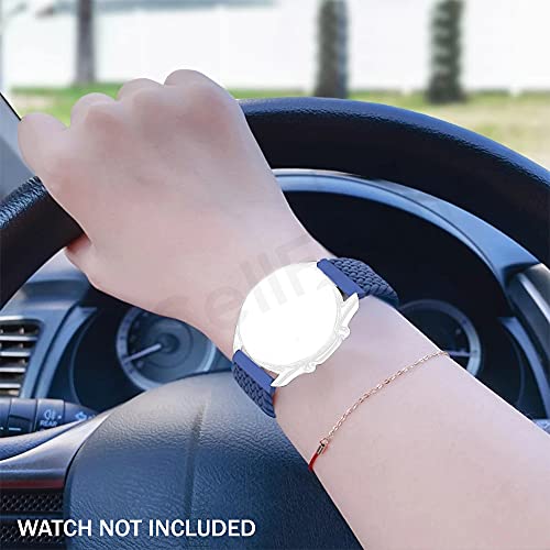 Image of CellFAther 20mm Watch Band Elastic Nylon Loop with Quick Release pins Compatible with Samsung Galaxy Watch Active 2 44,40mm / Galaxy Watch 3 41mm / Galaxy Watch 42mm /Gear S2 /Classic (Blue)