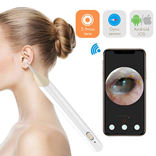 Wireless Digital Otoscope,Koolertron 3.9mm Ultra-Thin WiFi HD Ear Inspection Endoscope Camera Visual Ear