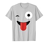Emoji Cute TShirt One Eye Open Wink Tongue Out