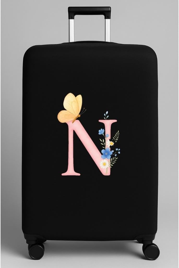 Capa Protetora de Mala para Viagem Personalizada Com A Inicial Nome Tecido Preto Premium Resistente(G,G - 16 a 23Kg) Capa Protetora de Mala para Viagem Personalizada Com A Inicial Nome Tecido Preto Premium Resistente(G,G - 16 a 23Kg)