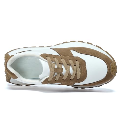 Women's Sneakers Platform Height Increase Casual Walking Shoes Low Lace Up Sneakers Comfortable Non-Slip Women's Shoes2