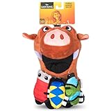 Disney for Pets Pumbaa Burrow Dog Toy with Mini Removable Plushes 9in Dog Toys | Plush Toy for Dogs Inspired by Pumbaa from The Lion King with Crinkle