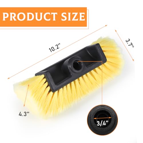 Close up of soft PVC bristles car wash brush head