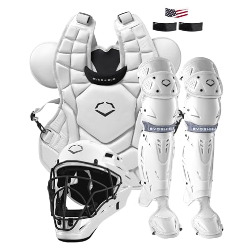 EvoShield SRZ-1™ Baseball Catcher’s Gear Kit- White, Adult