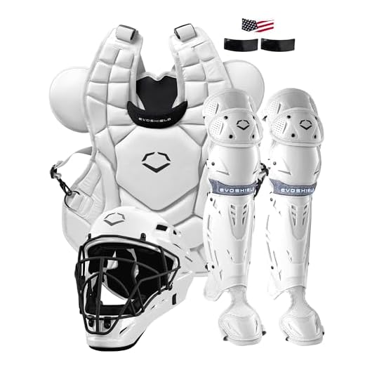 EvoShield SRZ-1™ Baseball Catcher’s Gear Kit- White, Adult