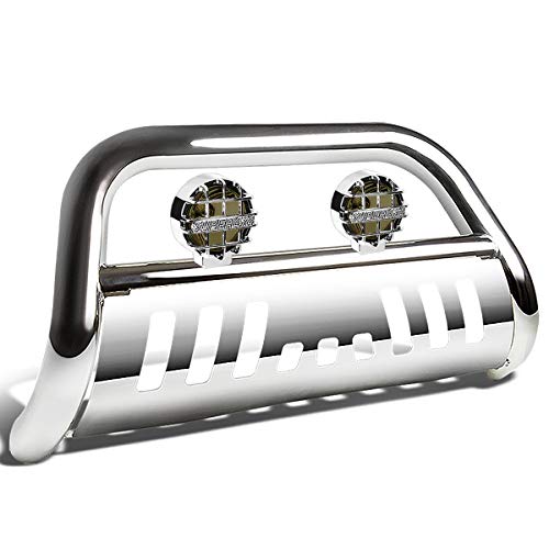 Compatible With Dodge Ram 1500 3 Inches Chrome Bull Bar+6 Inches Chrome Housing Smoked Lens Fog Lights #TOP13