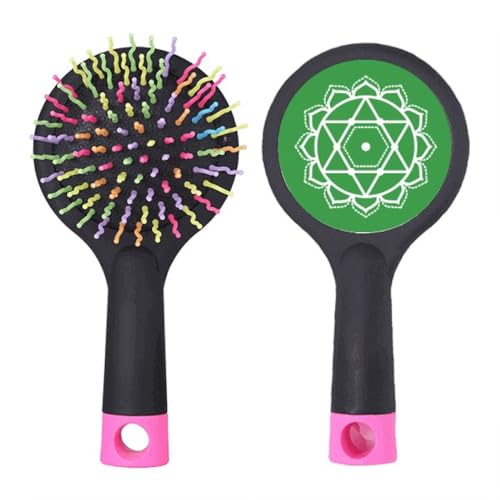 Brosse démêlante à coussin anti-nœuds salon motif étoile et géométrie