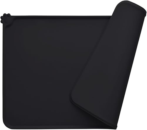 Miniatura 7 de Tapete de comida para perros, tapete de silicona antideslizante para alimentación de mascotas, mantel individual impermeable para perros pequeños