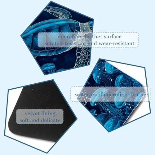 Funda para portátil Jellyfish Turtle con forro celvet holandés de alta gama 3