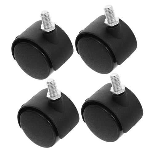 Veemoon 4pcs Swivel Castor Wheels Brakes for Chair Thread Office Chair Caster Wheelchair Casters Easy to Install