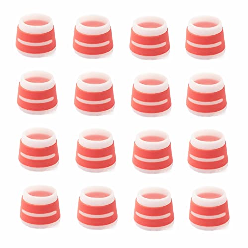 HSNAXingLife 16 pièces Protection Pied de Chaise,Protecteur de Pied de Meuble,Couvre-Jambe de Meuble antidérapant en Silicone(Blanc Rouge) Cover