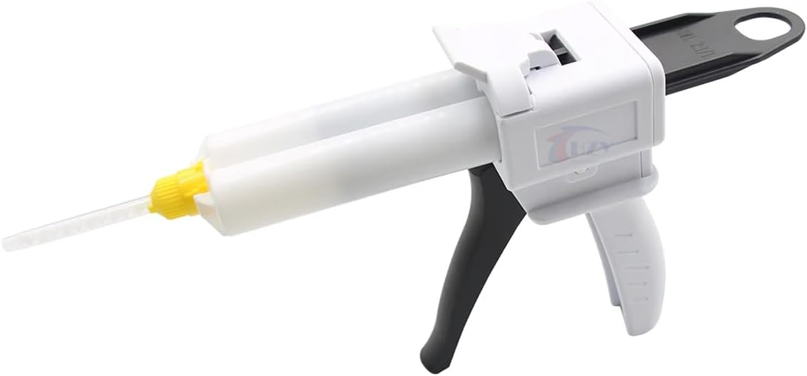Dispenser Gun, 50ml Dispensing Gun Kit, Impression Mixing Dispensing AB Gun Ratio 1:10, Applied to AB Plastic Tube, Mixing Epoxy Cartridge Dispenser Gun