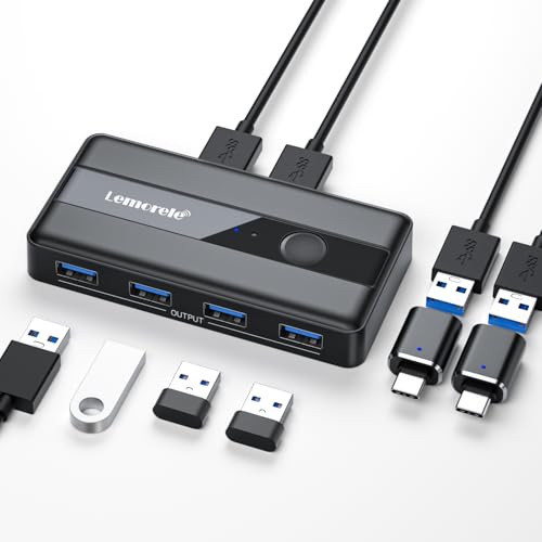 HDMI KVM �ؑ֊� USB 3.0 2����1�o�� 4K@60Hz KVM �؂�ւ��� HDMI�Z���N�^�[�L�[�{�[�h�A�}�E�X�A���j�^�[�����L PC2��p USB3.0*4���́AUSB3.0*2�o��