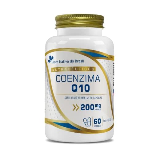 Coenzima Q10 100% Pura (200mg por porção) 60 Caps Flora Nativa