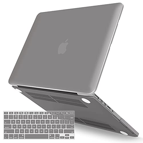 IBENZER Compatible with MacBook Pro 13 Inch Case 2015 2014 2013 end 2012 A1502 A1425, Hard Shell Case with Keyboard Cover for Old Version Apple Mac Pro Retina 13, Ultra Gray, R13UAGY+1