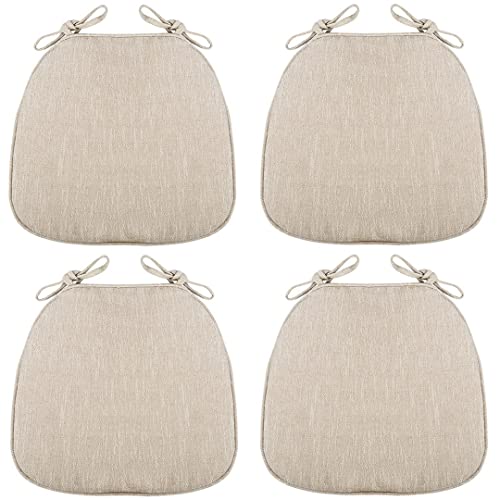 Coussins de chaise antidérapants beiges pour soulager les assises en bois dures