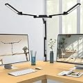 Architect Desk Lamp with 5 Light Bars for Home office, 32.5Inch Long Led Desk Light with Clamp, 24W Tall Foldable Computer Monitor Lamp with Swing Arm, Bright Table Light for Desktop Working Drafting