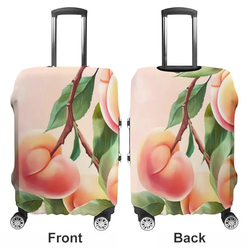 Peach Cute Fruit Travel Luggage Cover Suitcase Protector Baggage Covers for Men Women XL3