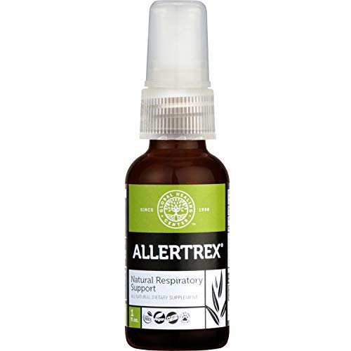 Global Healing Allertrex - Natural Herbal Spray for Lung and Respiratory Support - Normal Nose Allergy Defense - Made with Organic Eucalyptus, Peppermint, Lemon Balm, Orange Peel, Menthol - 1 Fl oz