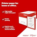 Staples Copy and Printer Paper, 8.5 x 11, 20lb., 10 Reams (5000 Sheets), 92 Bright Paper, White