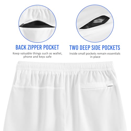 Image of maamgic Mens Workout Shorts 2 in 1 Stretch 5 inch / 7 inch Gym Shorts Running Shorts with Compression Liner Zip Pocket