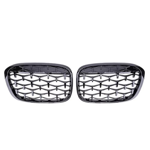 Calandre avant pour BMW X1 F48 F49 2016-2019 grill style météore noir brillant